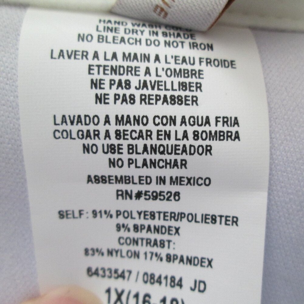 BECCA ETC Plus‎ Size Tankini Water Color Print NWT Sz 1X - Picture 8 of 11